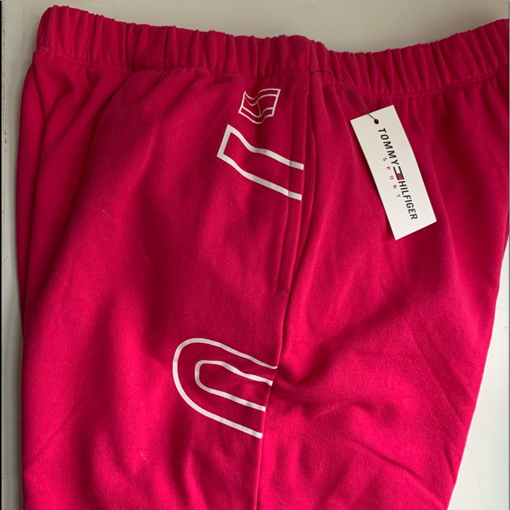 SOLD! Tommy Hilfiger Sport Hot Pink Boyfriend Sweatpants in Size Large - Picture 11 of 14